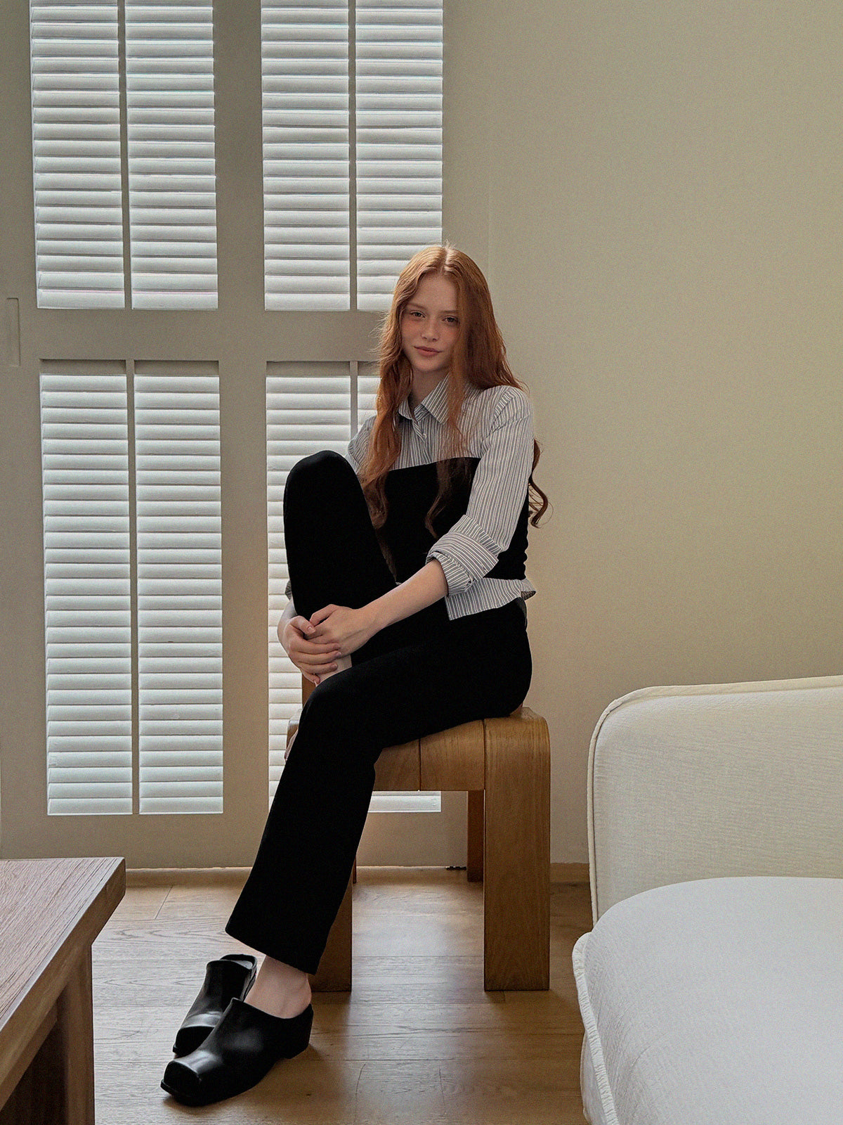 [TWEE] Ready Stripe Slim Fit Long Sleeve Shirt