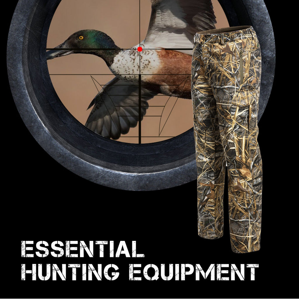 Hunting Pants for Men Camouflage Clothing Gear Windproof Fleece Lined for Winter