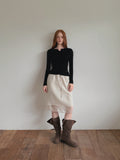 【TWEE】Juvied Button Ribbed Cardigan