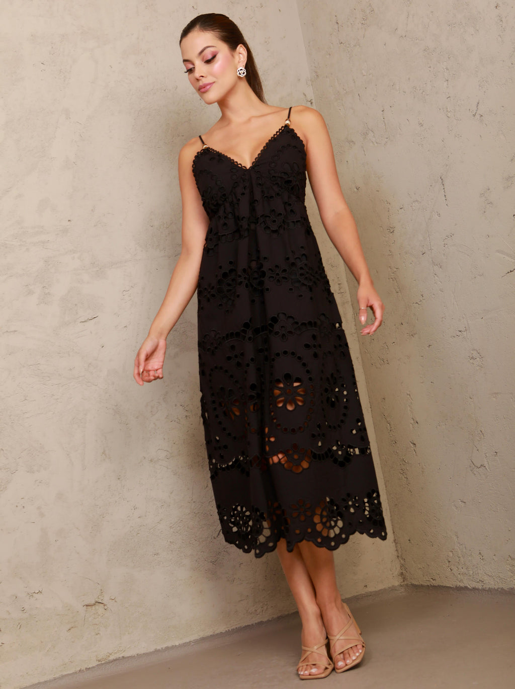 Summer Eyelet Maxi Dress