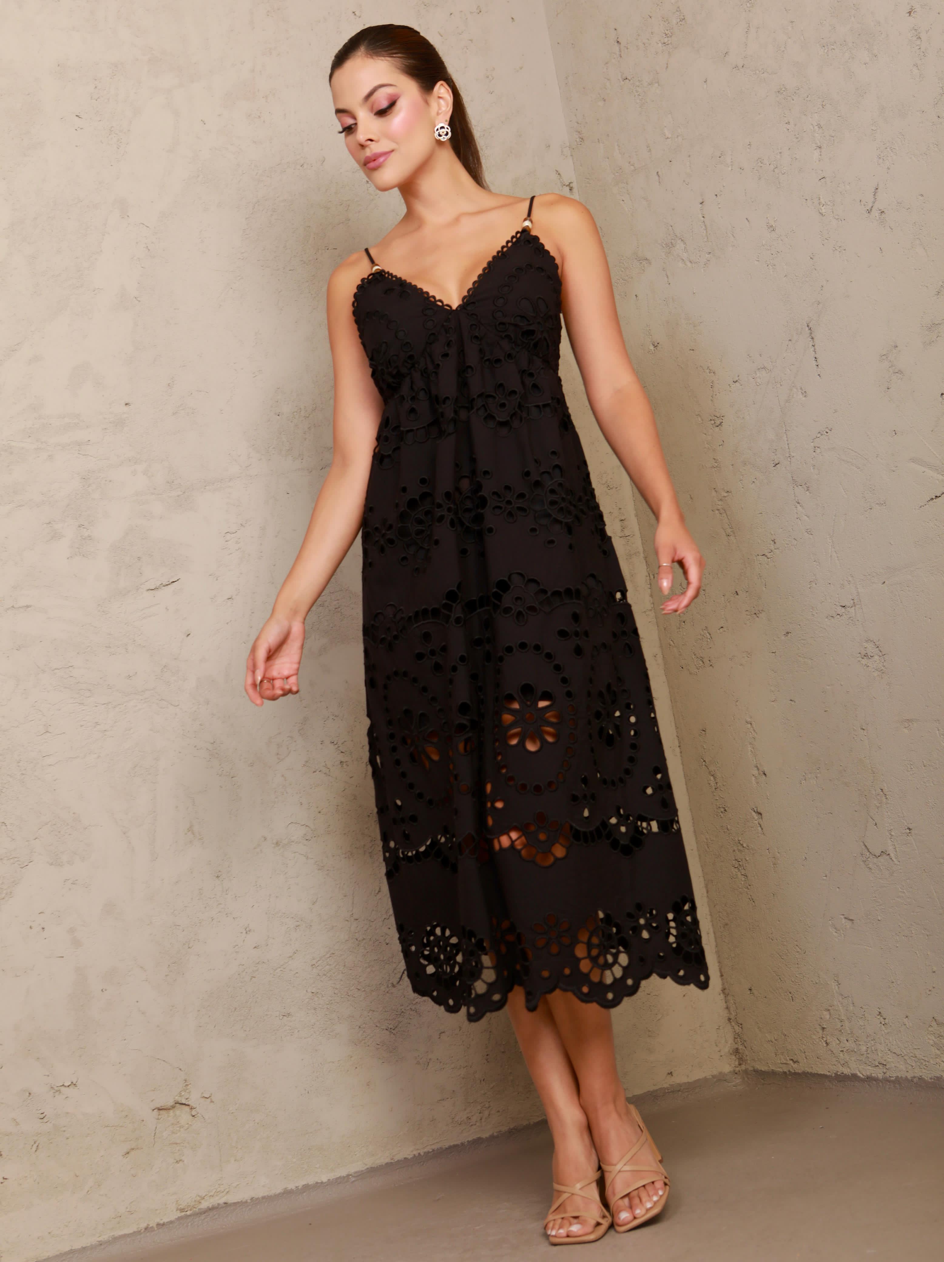 Summer Eyelet Maxi Dress