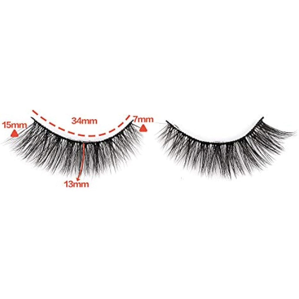 Newcally False Eyelashes Natural 3D Lashes Cat Eye Look Faux Mink Lashes Fluffy Strip 14 Pairs, Multipack