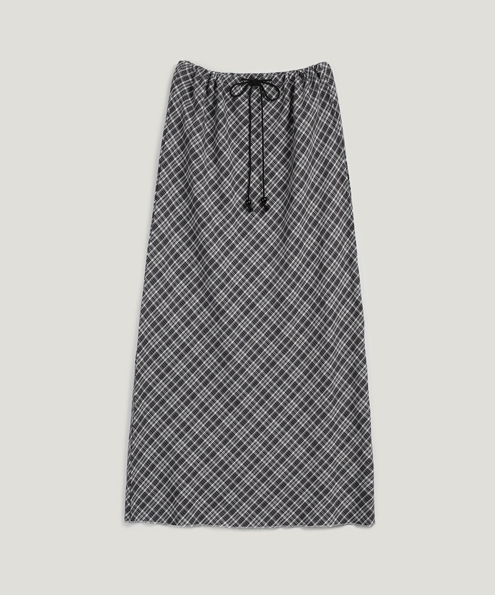[TWEE] Litt Check Maxi Long Skirt