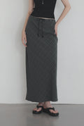[TWEE] Litt Check Maxi Long Skirt