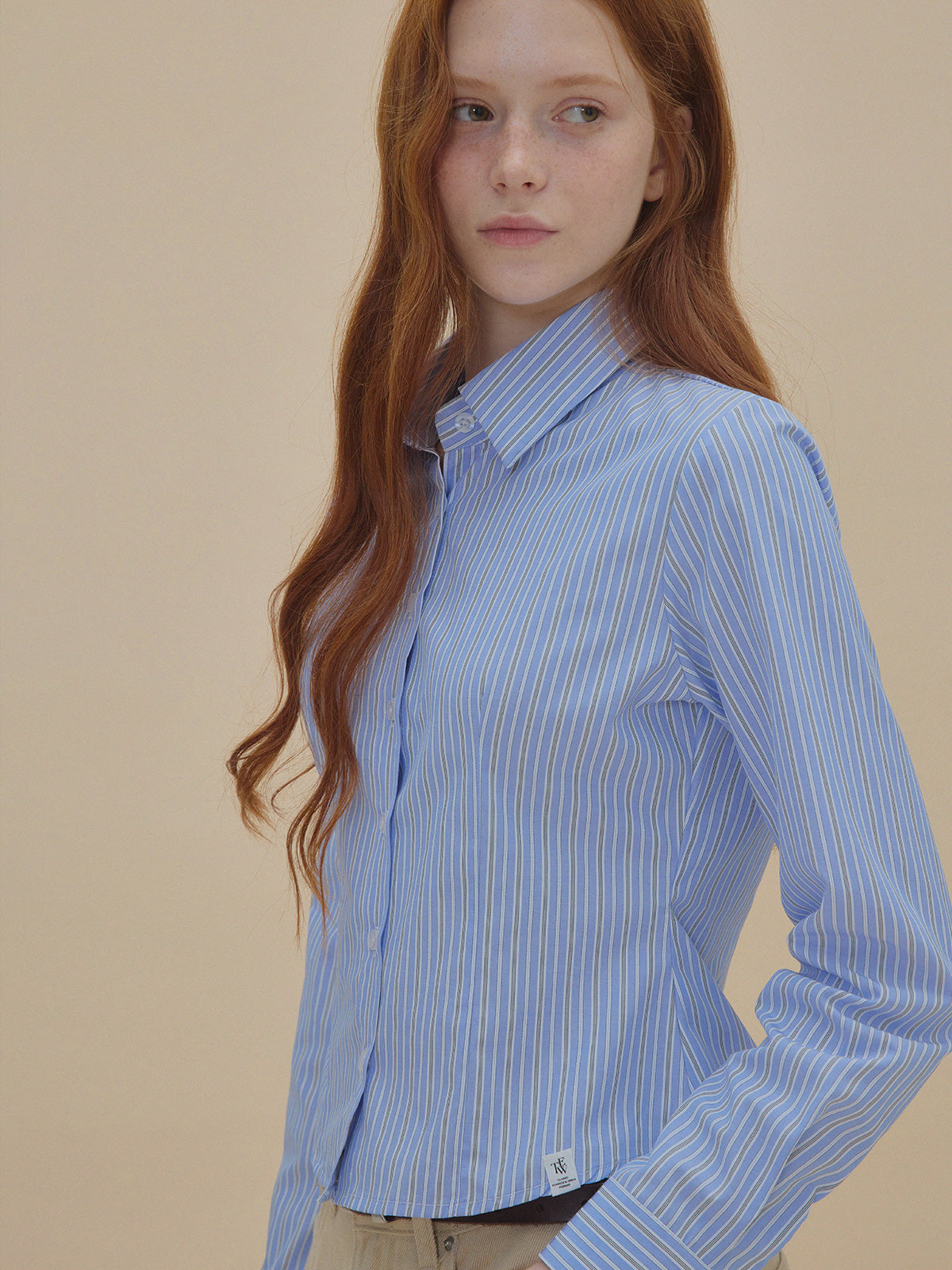 [TWEE] Ready Stripe Slim Fit Long Sleeve Shirt