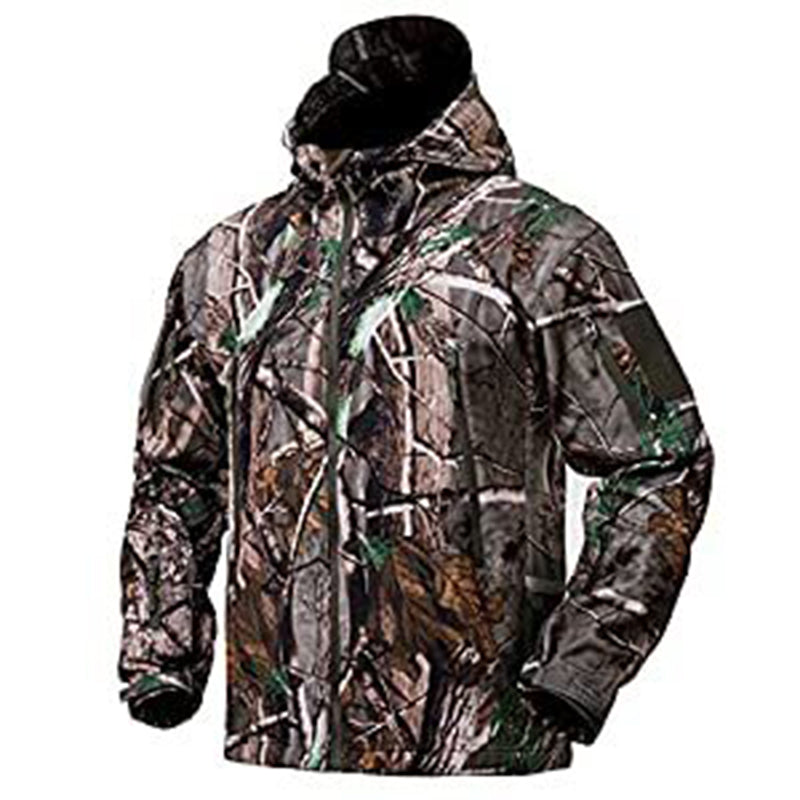 Hunting Jacket for Men Quiet Hunting Camouflage Clothing Hoodie Camo Coat