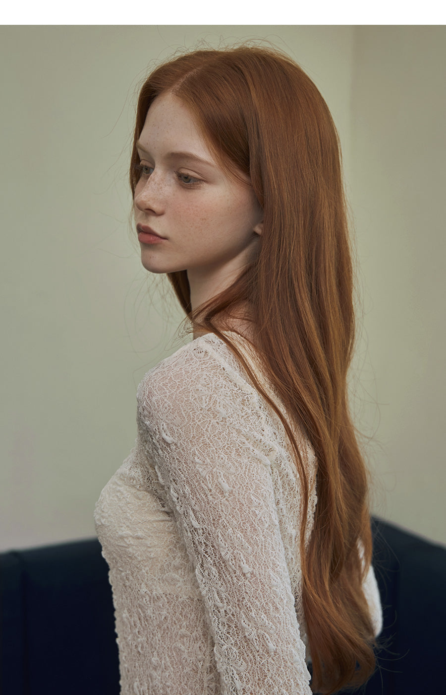 [TWEE] Evernon lace see-through t-shirt