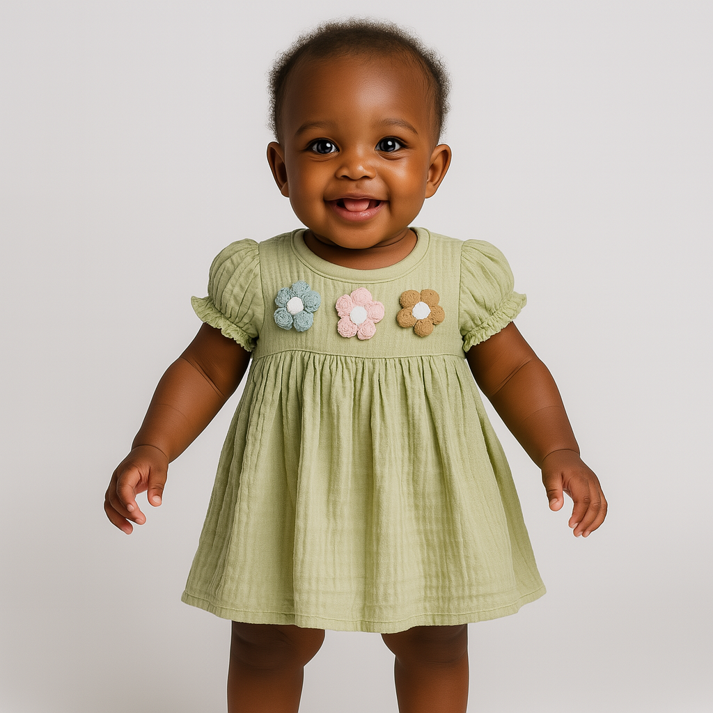 Summer Bloom Girls Cotton Dress