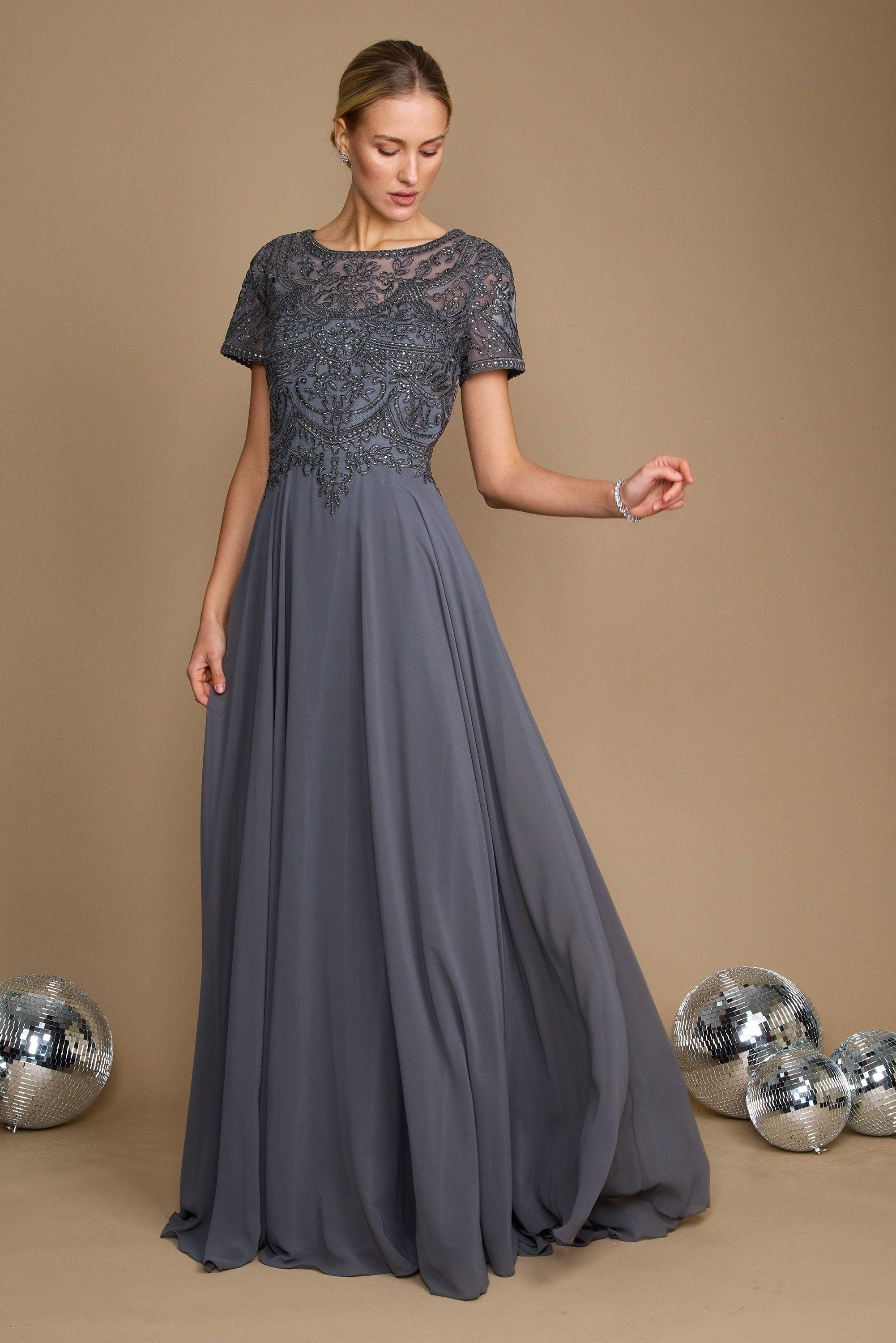 Mini Sleeve Formal Mother of the Bride Dress