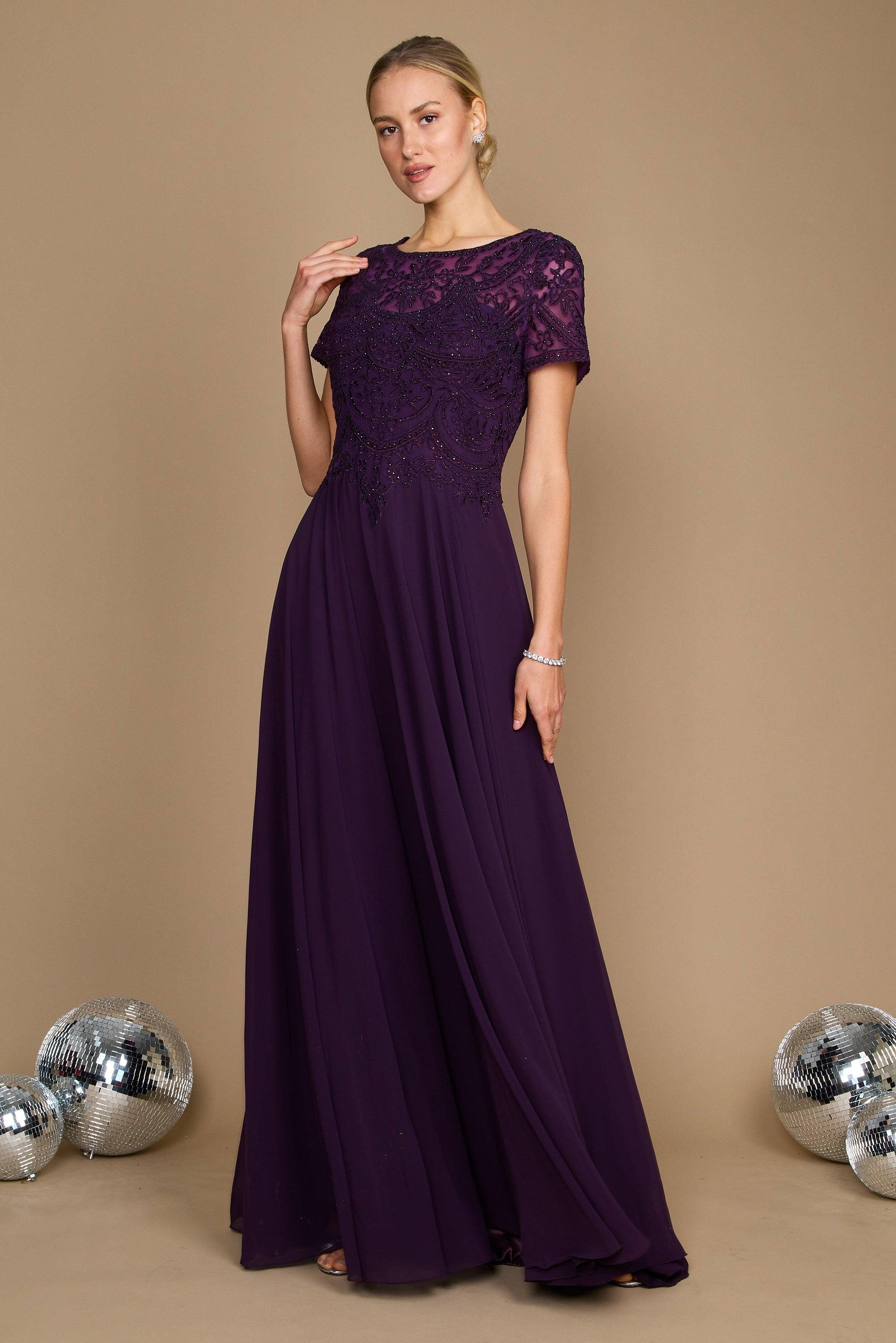 Mini Sleeve Formal Mother of the Bride Dress