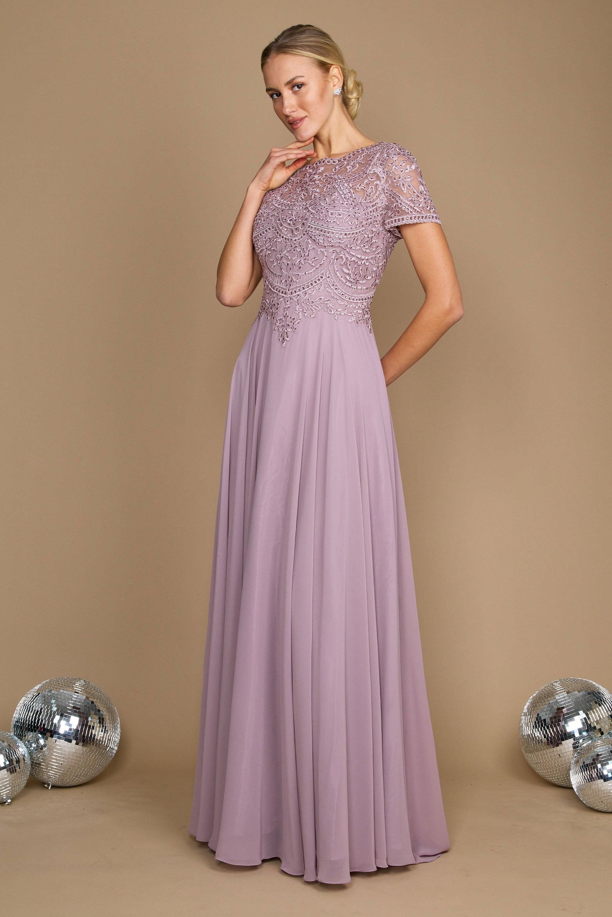 Mini Sleeve Formal Mother of the Bride Dress