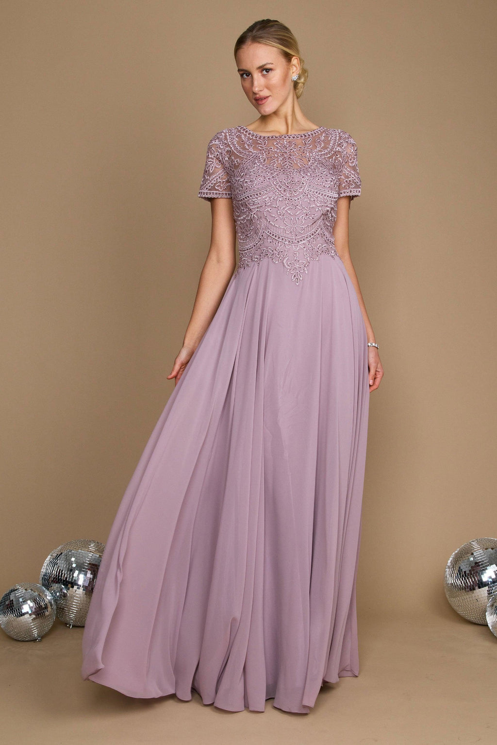 Mini Sleeve Formal Mother of the Bride Dress