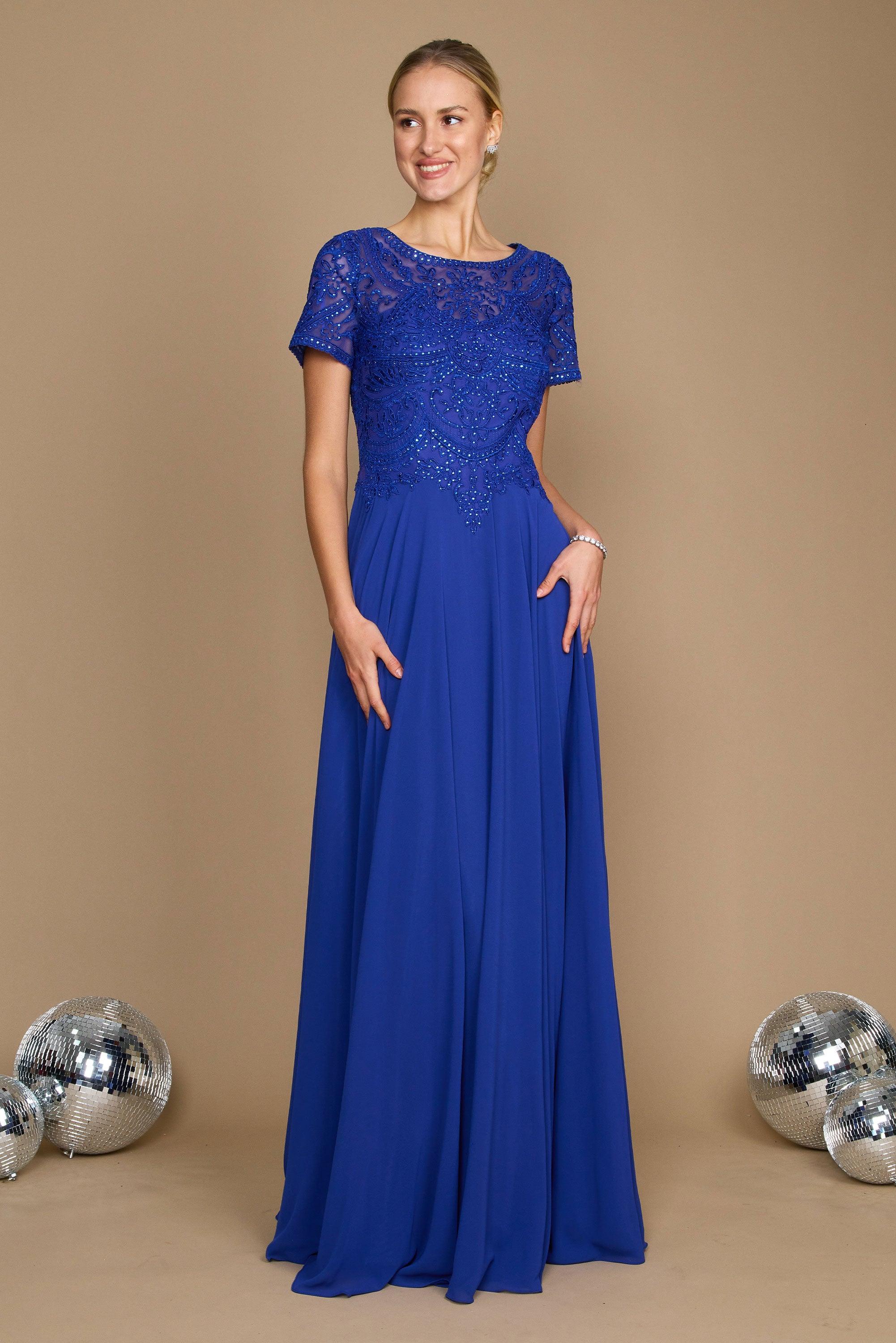 Mini Sleeve Formal Mother of the Bride Dress