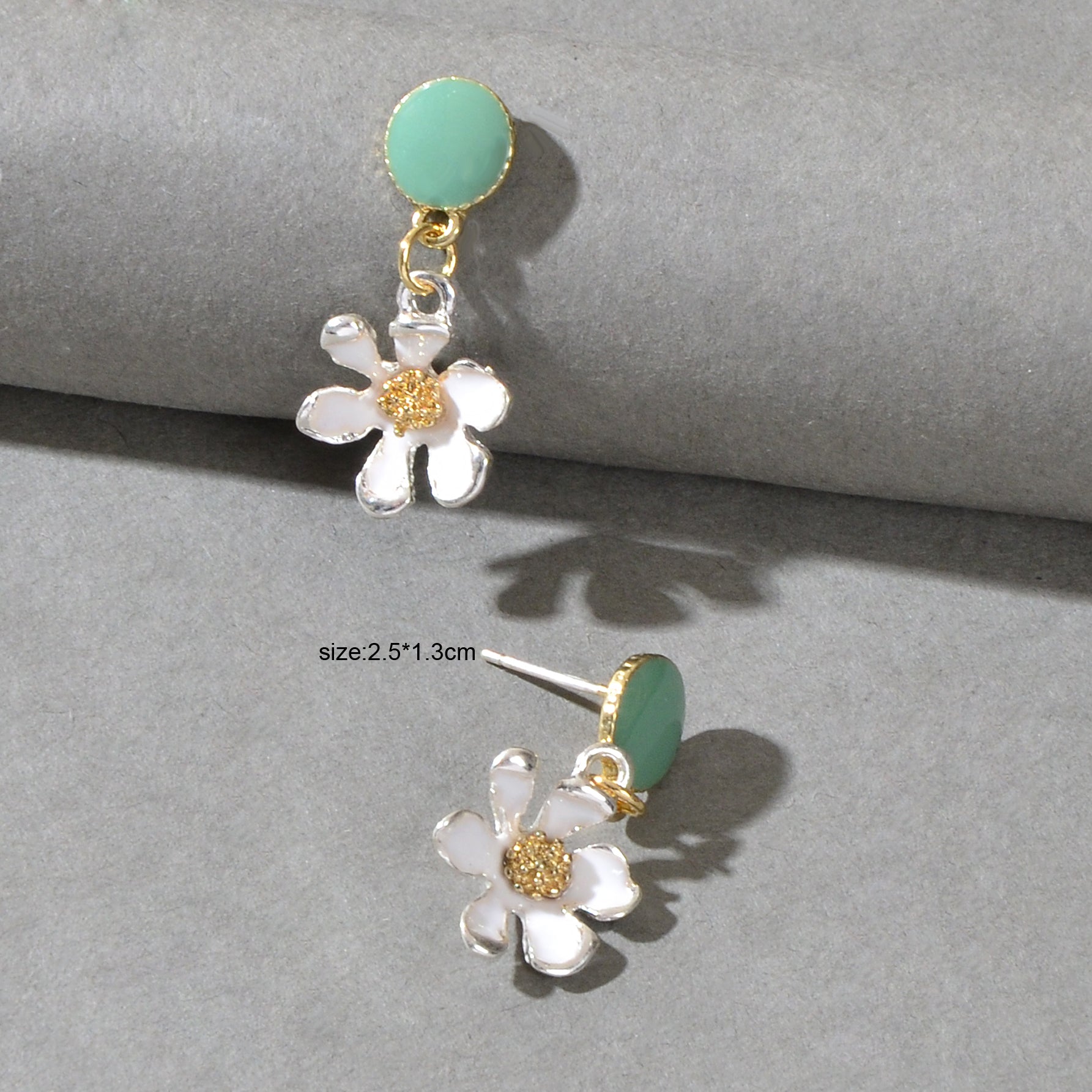 Boho Party Decoration Women Yellow White Flower Dangle Designer Jewellery Earrings