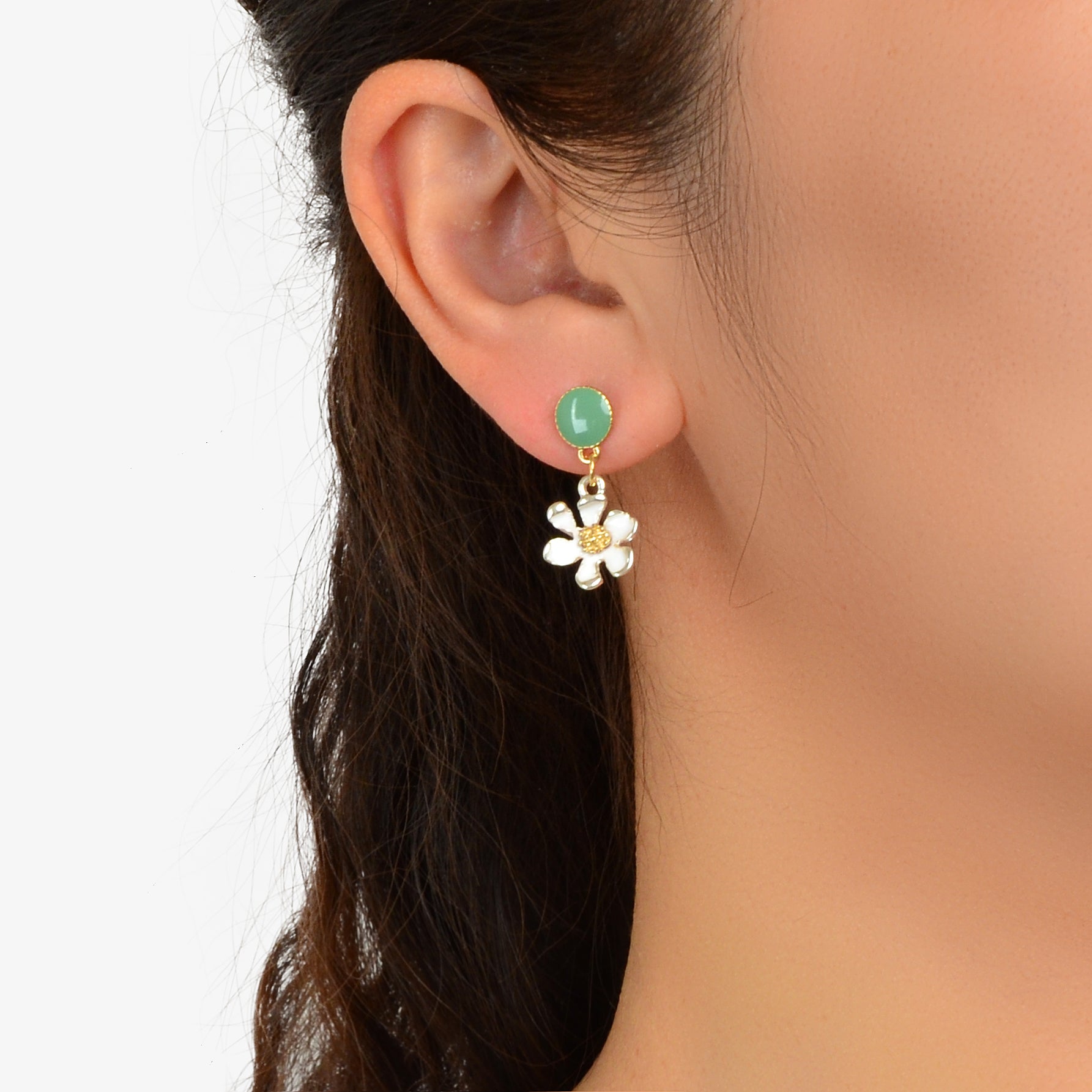 Boho Party Decoration Women Yellow White Flower Dangle Designer Jewellery Earrings