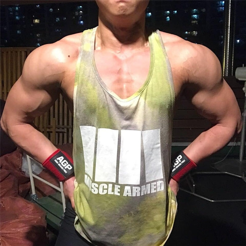 Gyms Fitness Workout Singlet Sling Vest Men Bodybuilding Tank Top Camouflage sleeveless Shirt Boy Summer Brand gym clothing