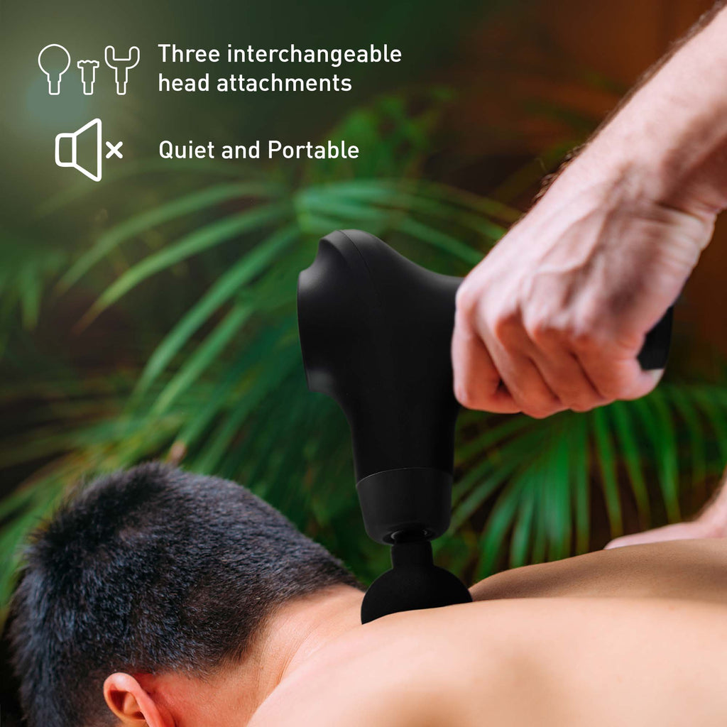 Pursonic Home Recovery Essentials: Red Light Knee & Shoulder Pads, 3-Speed Massage Gun, & Collapsible Foot Spa