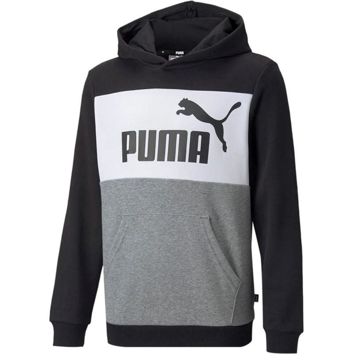 Children’s Hoodie Puma Essential Colorblock Boys Black Black