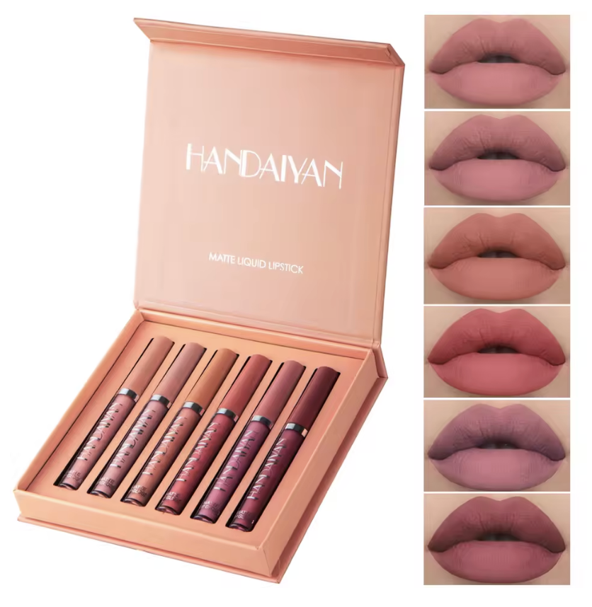 Liquid Lipstick Set Matte Velvet Waterproof Lip Gloss Long Lasting NonStick 6Pcs