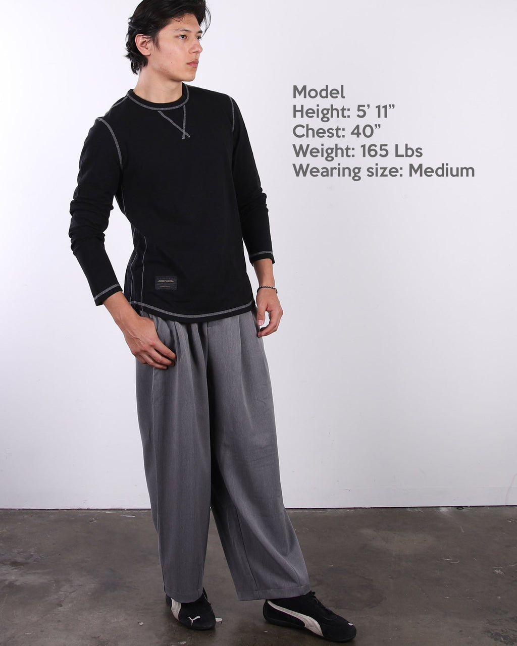 Signature Classic Long Sleeve Crew Neck T-Shirt for Men