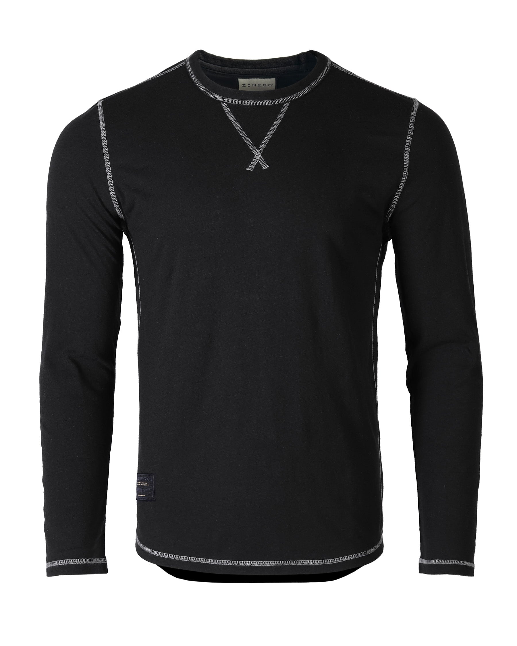 Signature Classic Long Sleeve Crew Neck T-Shirt for Men