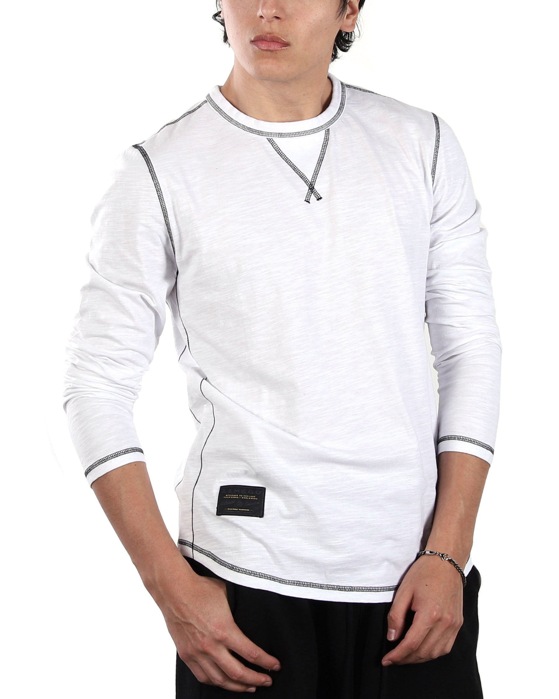 Signature Classic Long Sleeve Crew Neck T-Shirt for Men