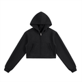 Essential Cropped Zip-Up Hoodie
