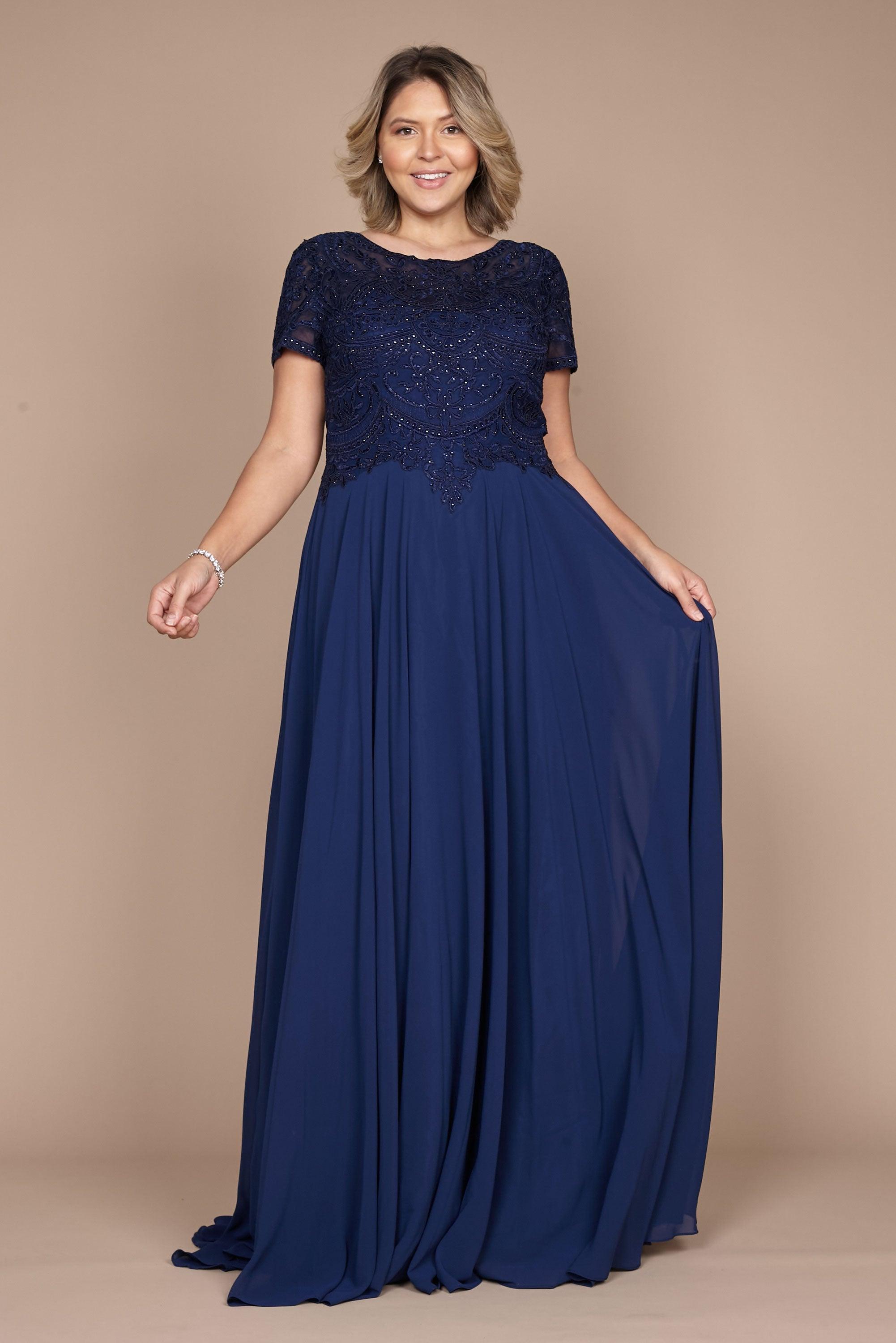 Mini Sleeve Formal Mother of the Bride Dress