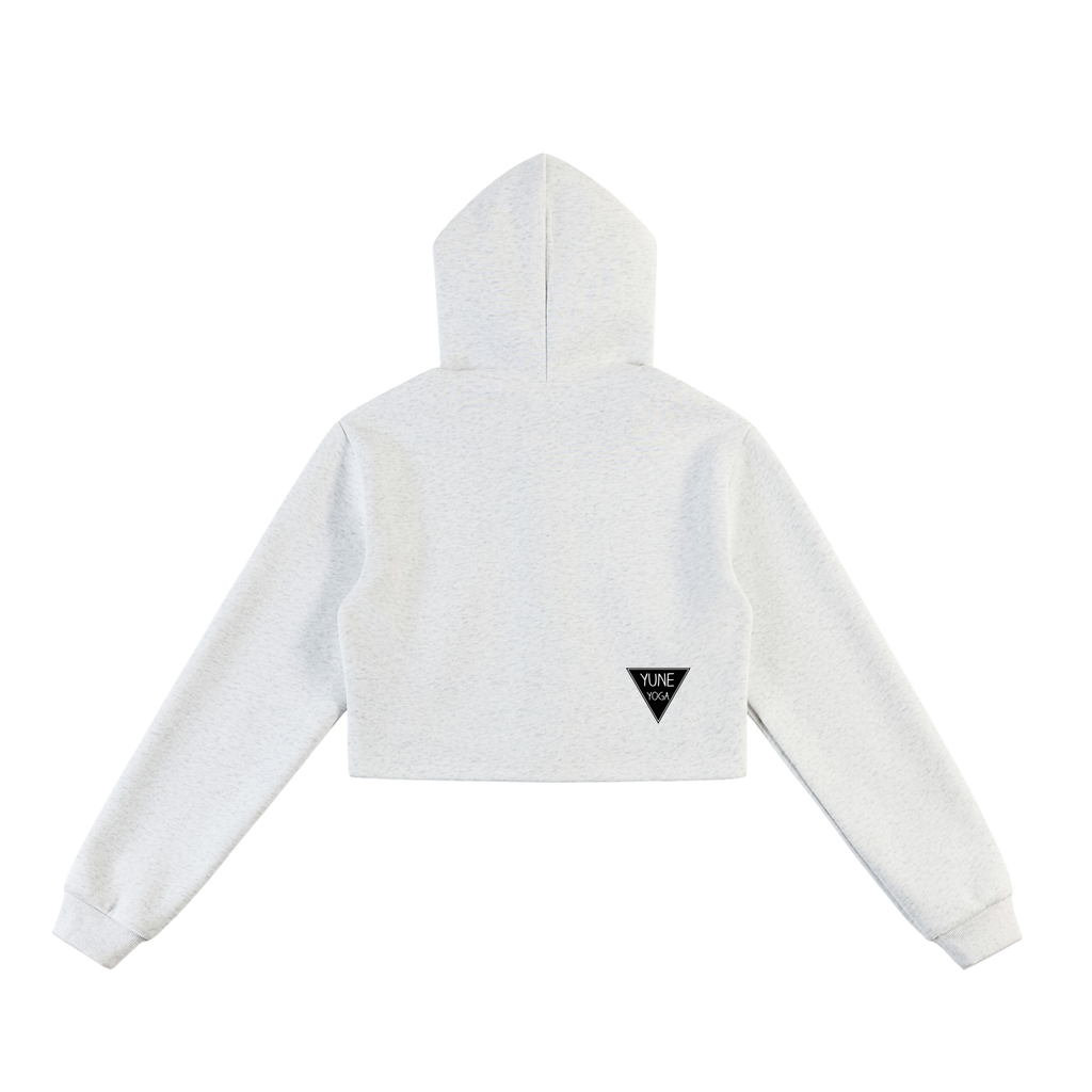 Essential Cropped Zip-Up Hoodie