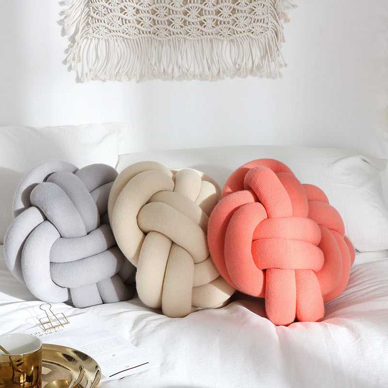 Sofa Pillow Office Nap Craft Pillow Knot Throw Pillow
