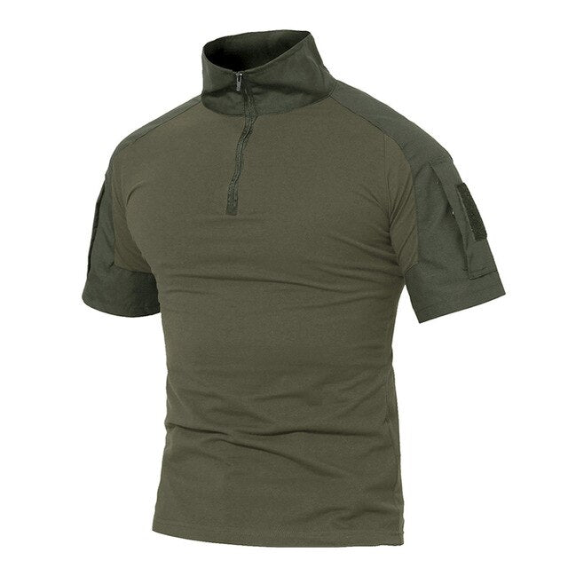Men Summer T Shirts Airsoft Army Tactical T Shirt Short Sleeve Military Camouflage Cotton Tee Shirts Paintball Clothing